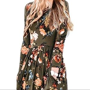 Long sleeve floral dress